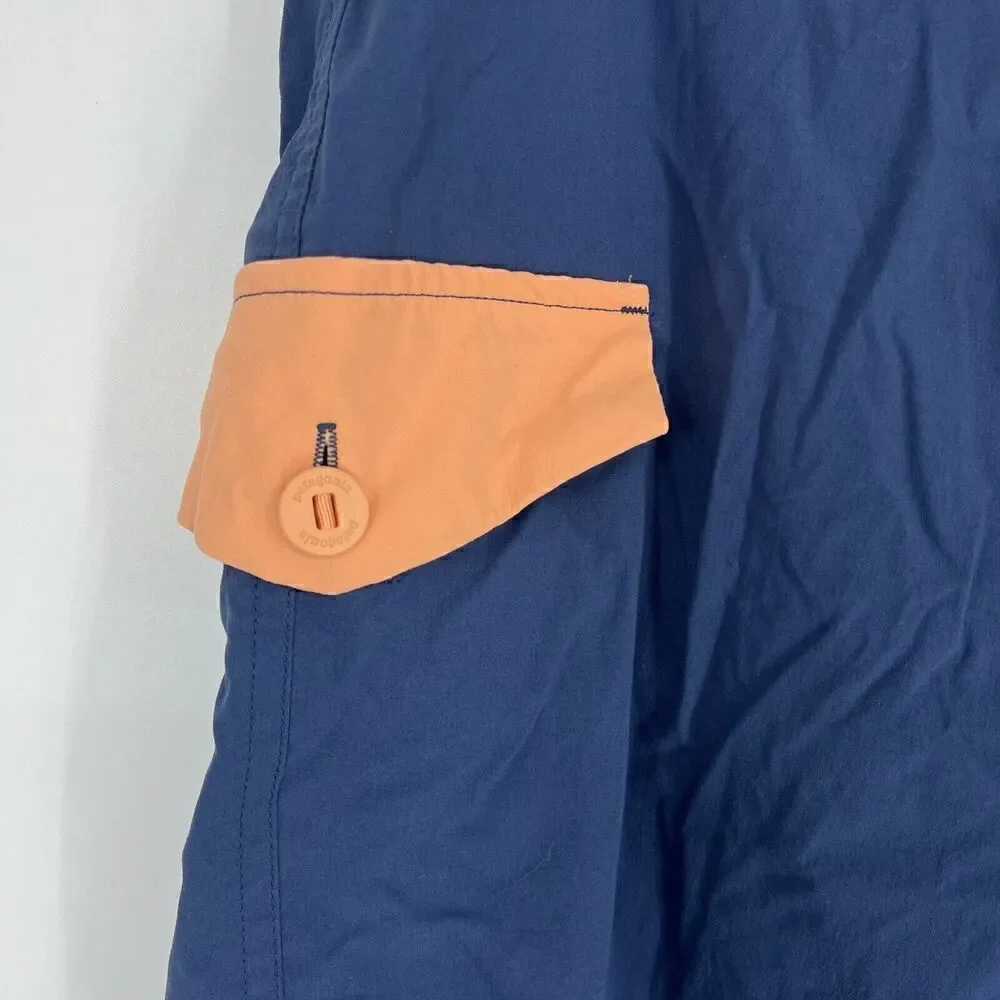 Patagonia Wavefarer Board Shorts Size 34 Mens Navy Pink Colorblock Swim Trunks
